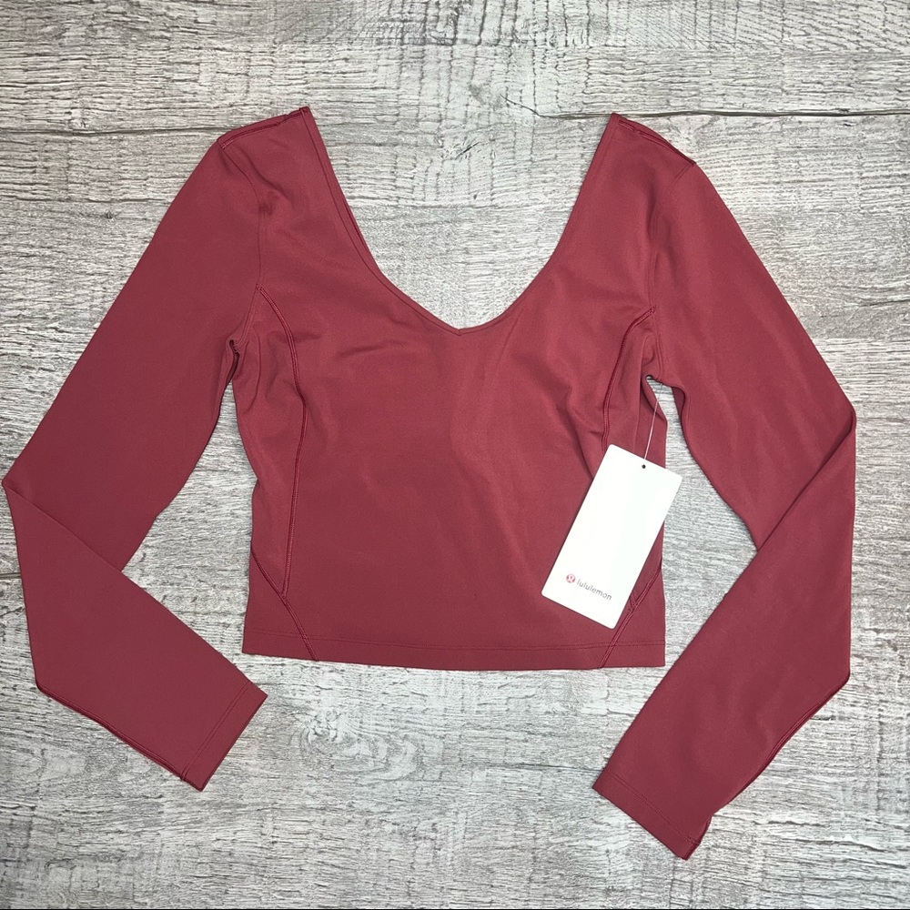 NWT Lululemon Align Long Sleeve Shirt Mulled Wine size 6 MLWI - Picture 5 of 7